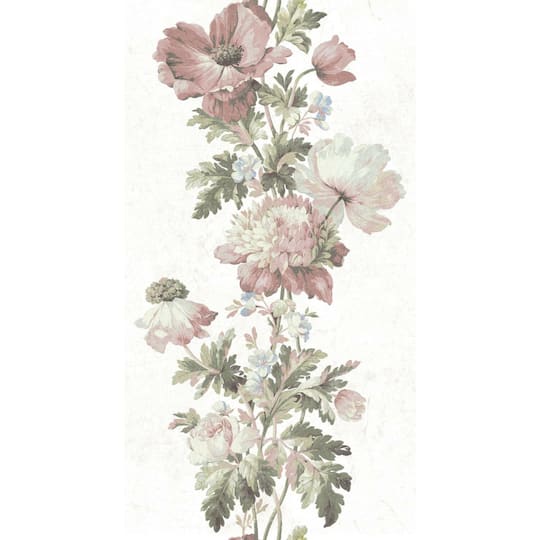 RoomMates Vintage Floral Stripe Peel & Stick Wallpaper